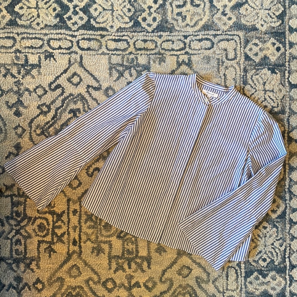 Madewell Blue Striped Top